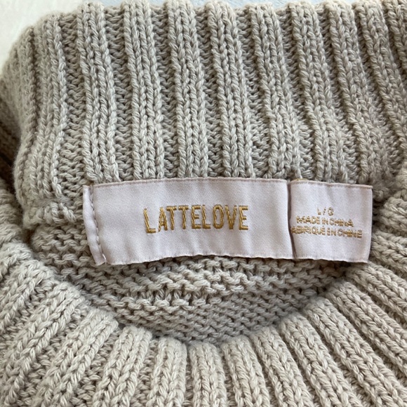 LATTELOVE Co. Knit Crewneck (BCI) Sweater Slouchy Oversize w/ ‘Cool Jade’ Te… - Picture 11 of 13